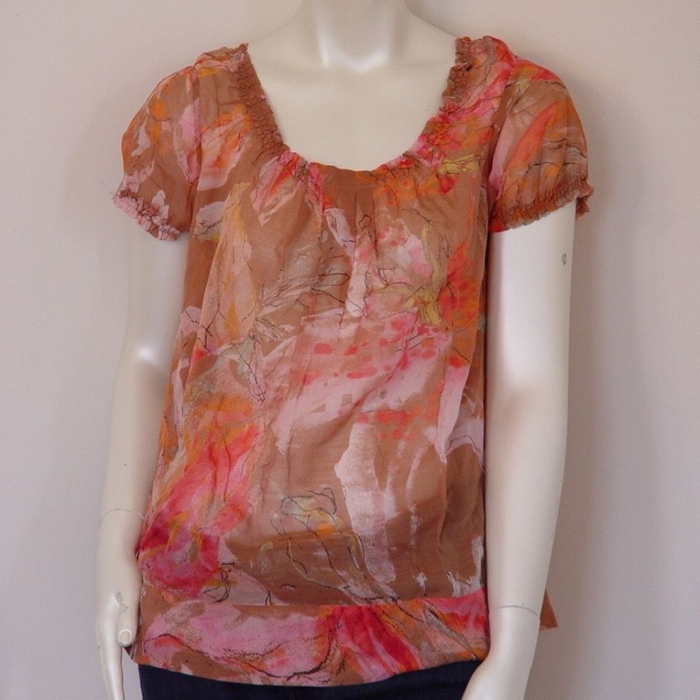 DIANE von FURSTENBERG NOEMI TIGER LILY TOP - sz 4